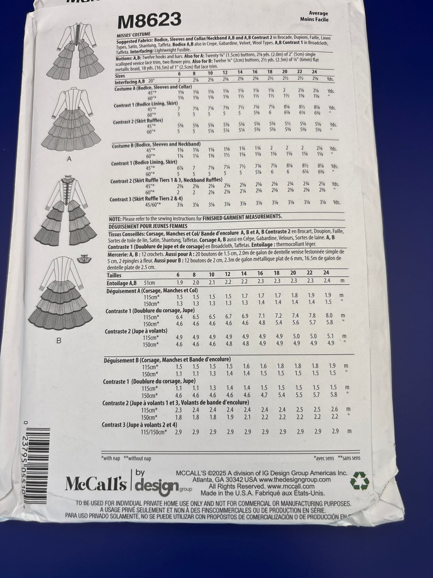 McCalls Steampunk Jacket sewing pattern
