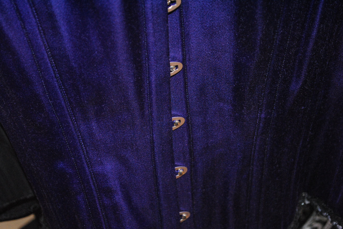 Purple satin Coutil corset