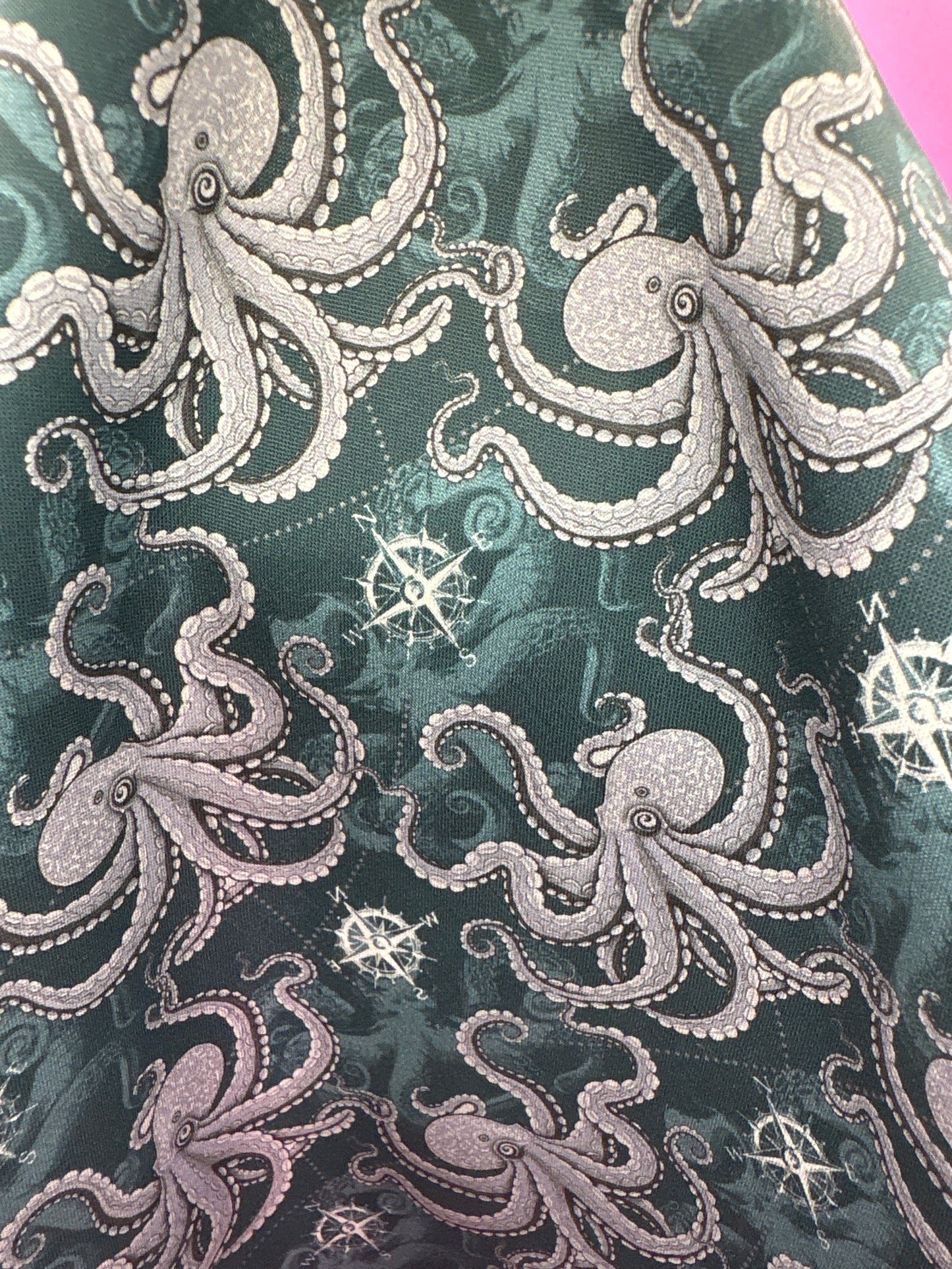 Sail across the sea Octopus fabric