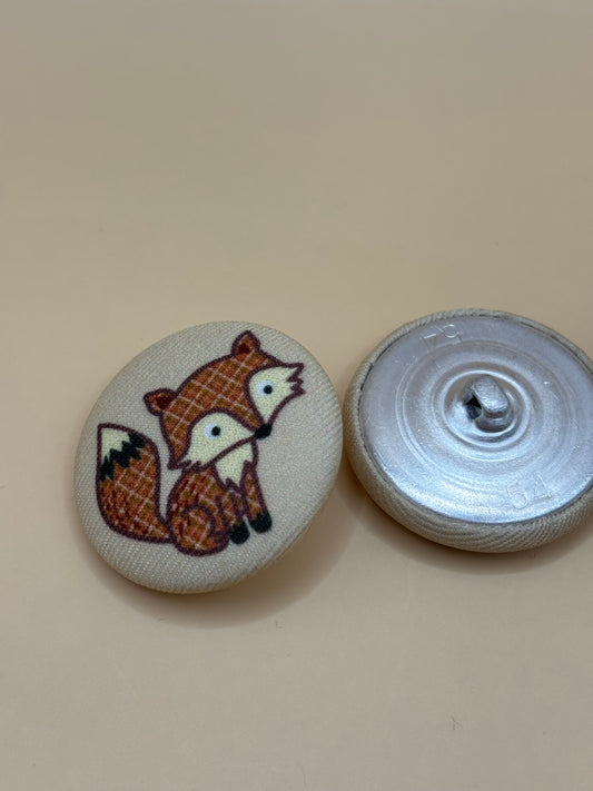 Woodland fox buttons