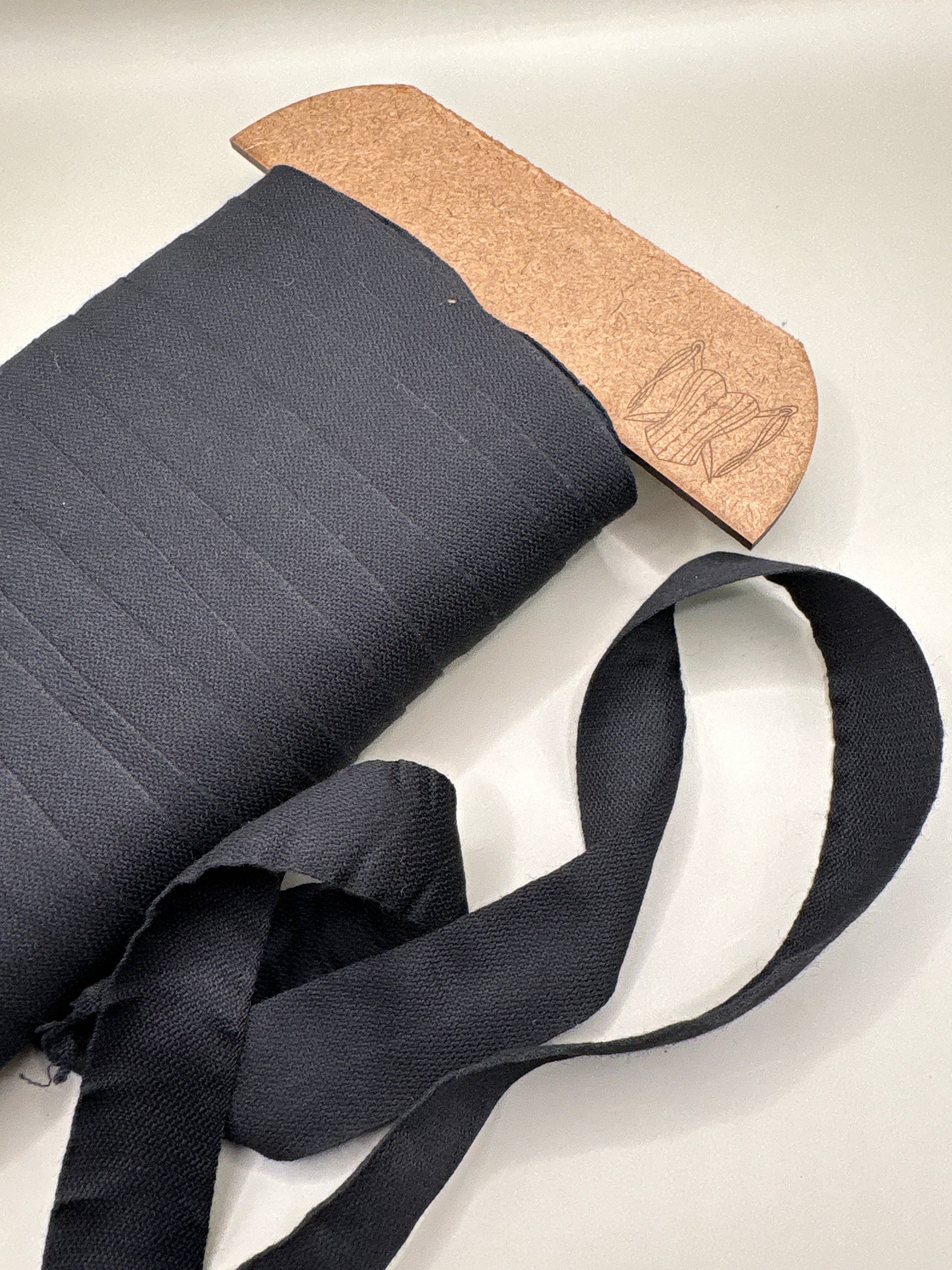 Cotton tape 25mm black