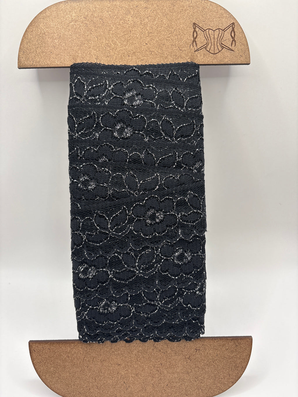 Black and sliver lace