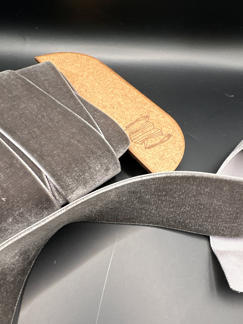 Slate velvet Ribbon 38mm