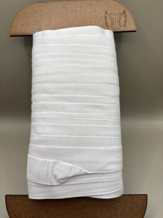 25mm cotton tape white