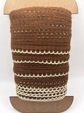 Brown and cream edge lace