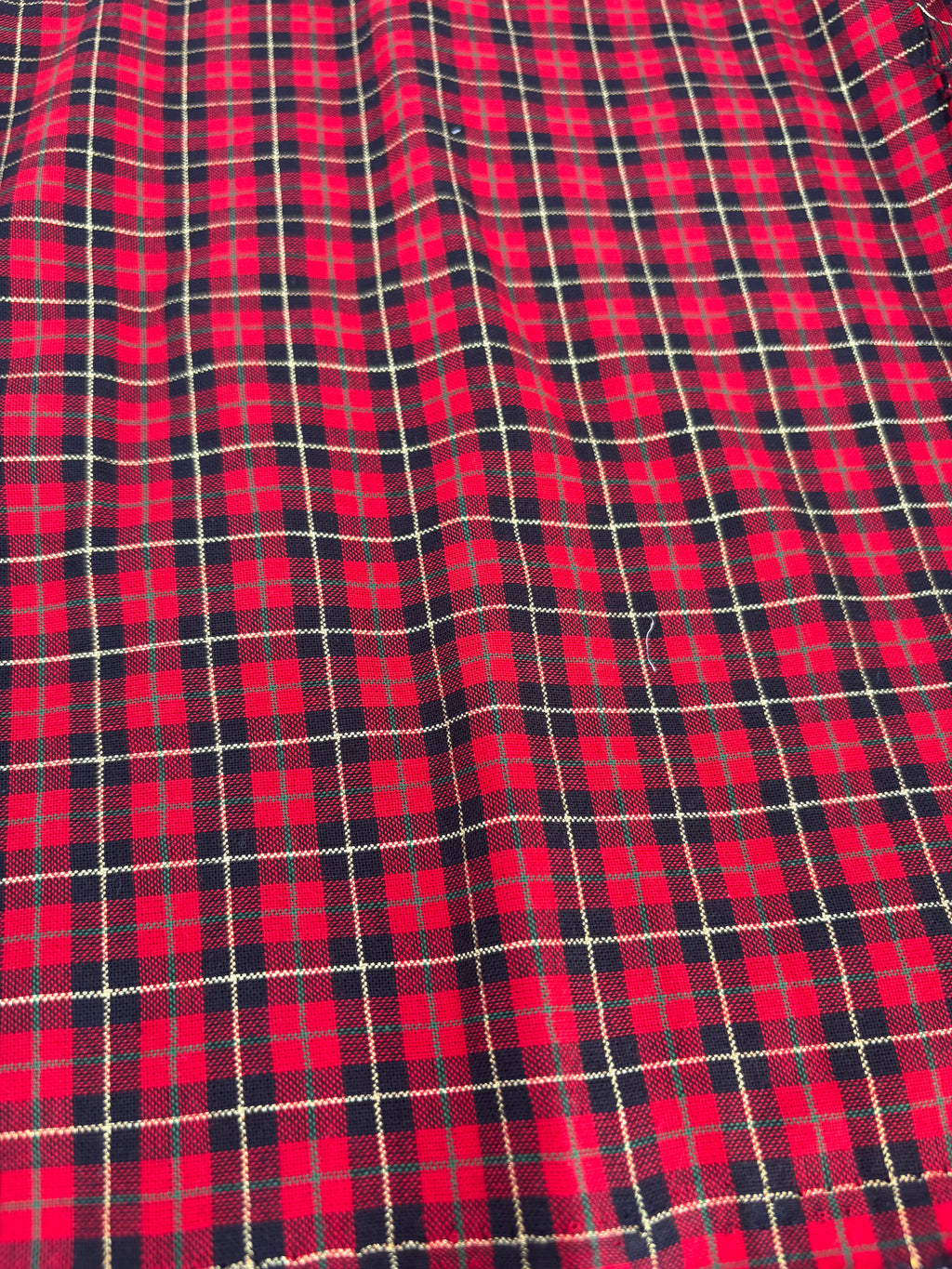 Tartan Metallic Cotton black  & red