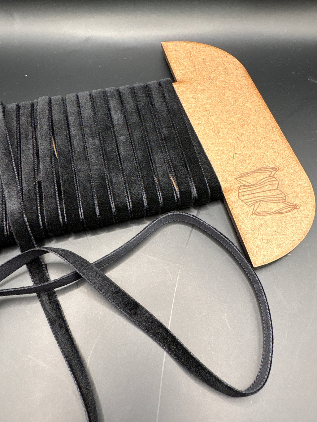 Black velvet ribbon 7mm