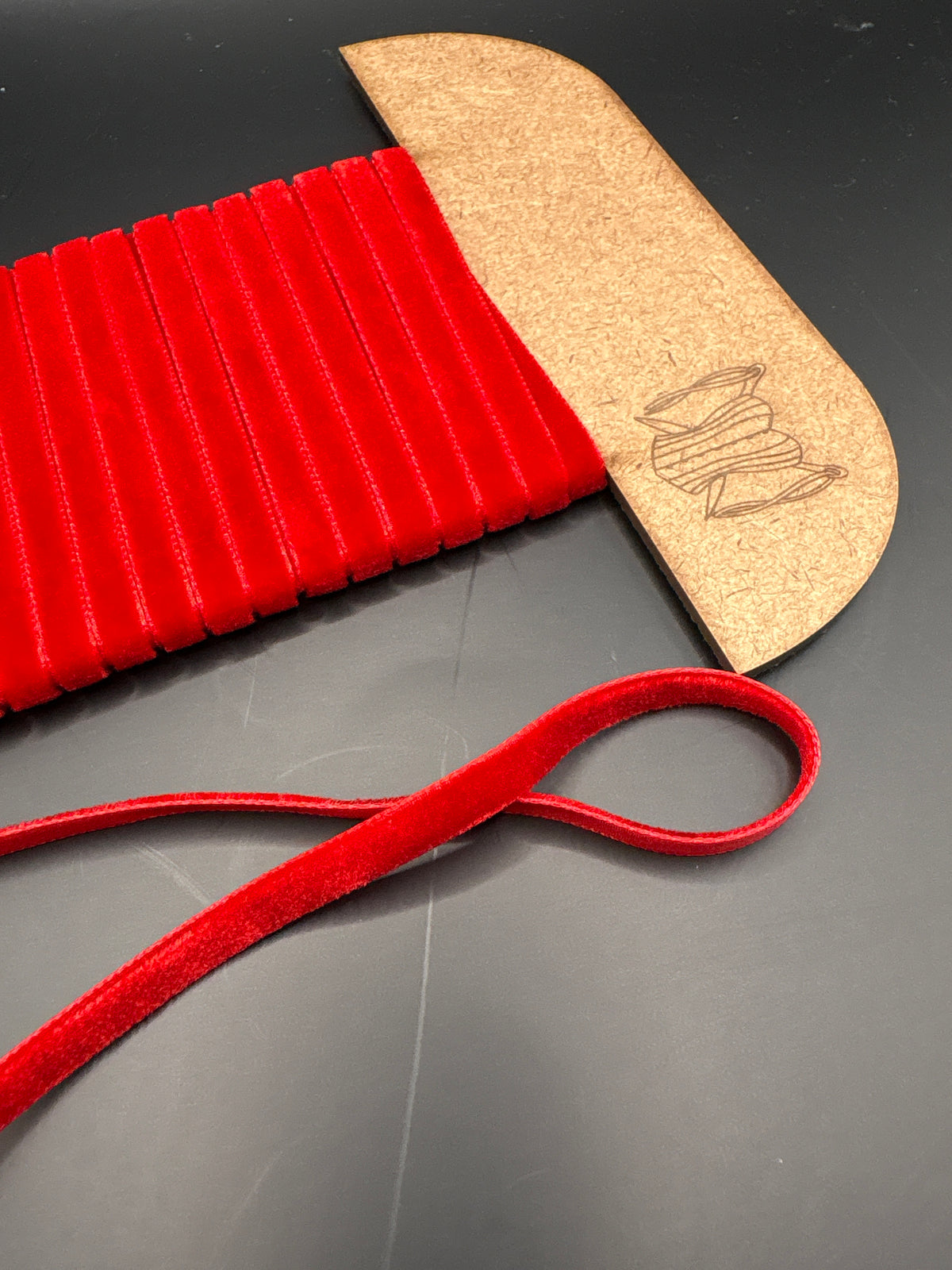 Red velvet ribbon 7mm