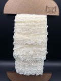 Cream frilled lace