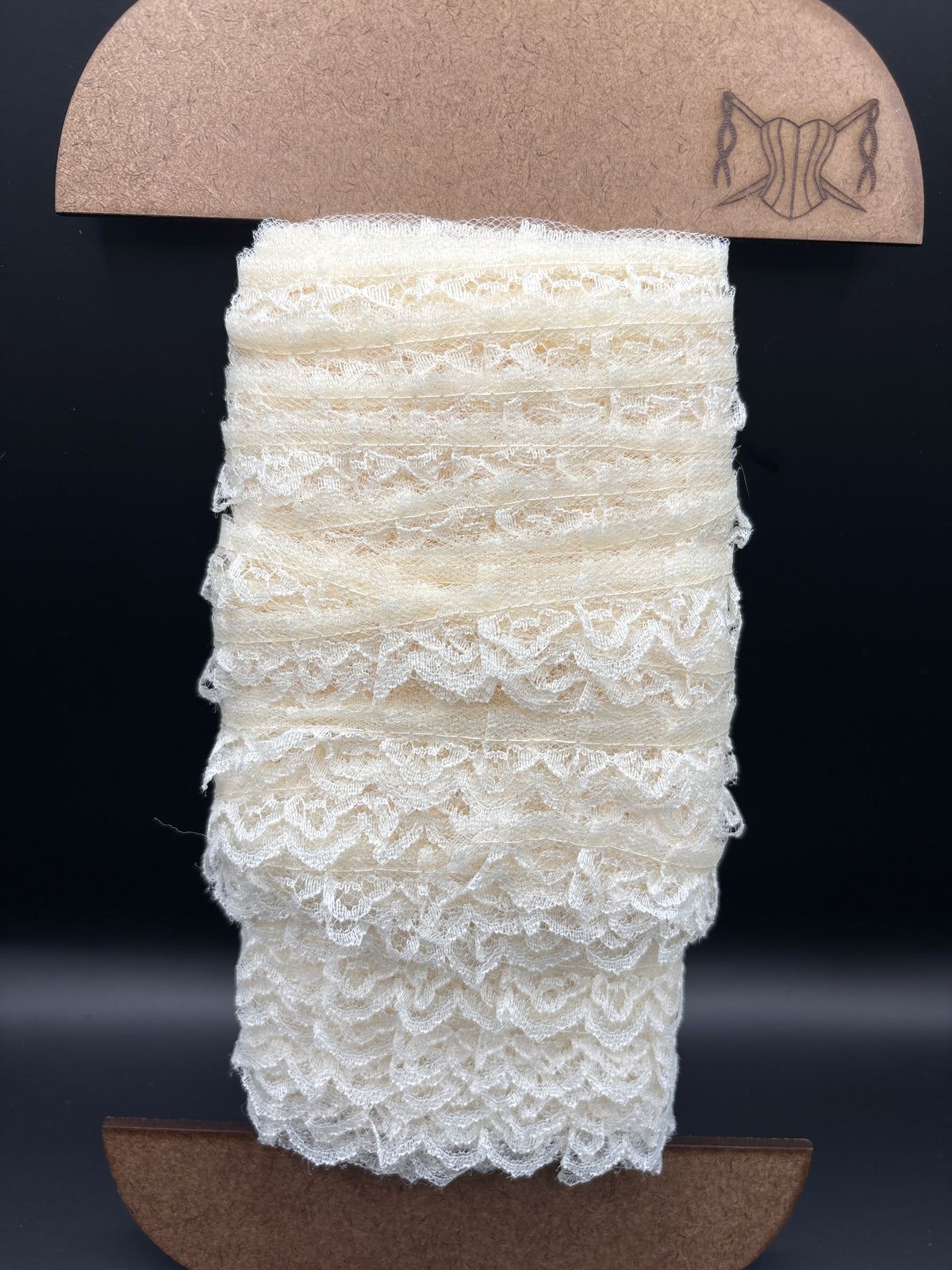 Cream frilled lace