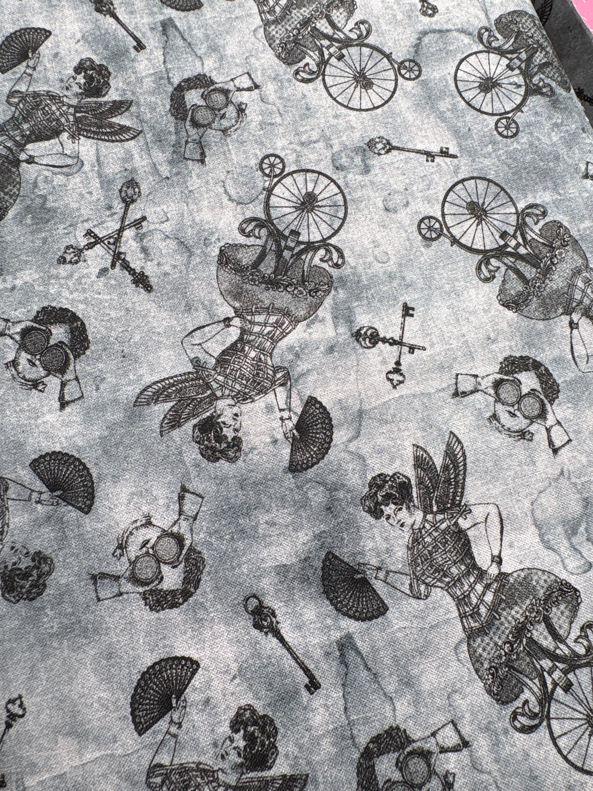 Full Steam ahead cotton fabric