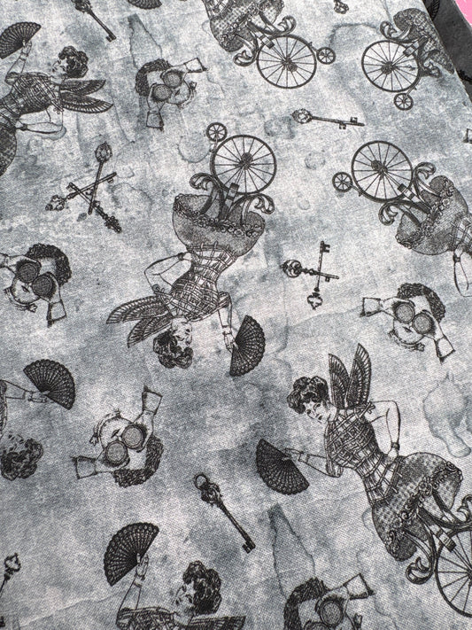 Full Steam ahead cotton fabric