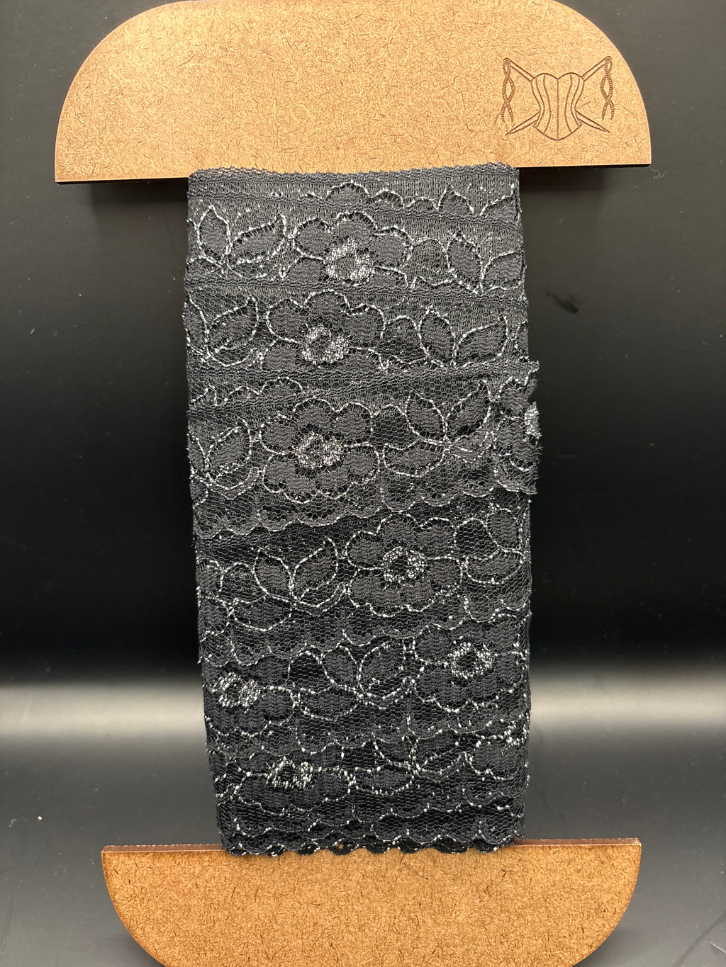 Black and sliver lace