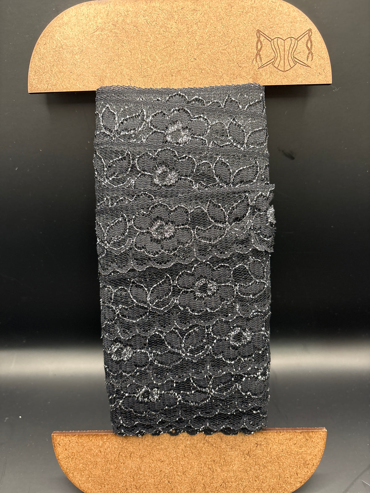 Black and sliver lace