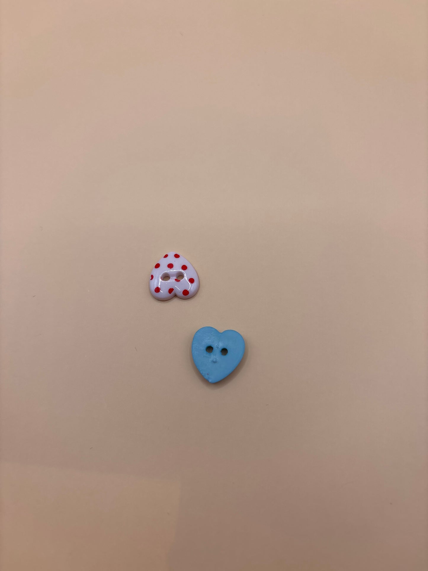 Heart shaped buttons