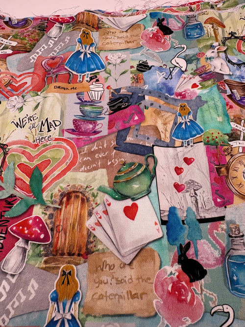 Alice Collage cotton fabric