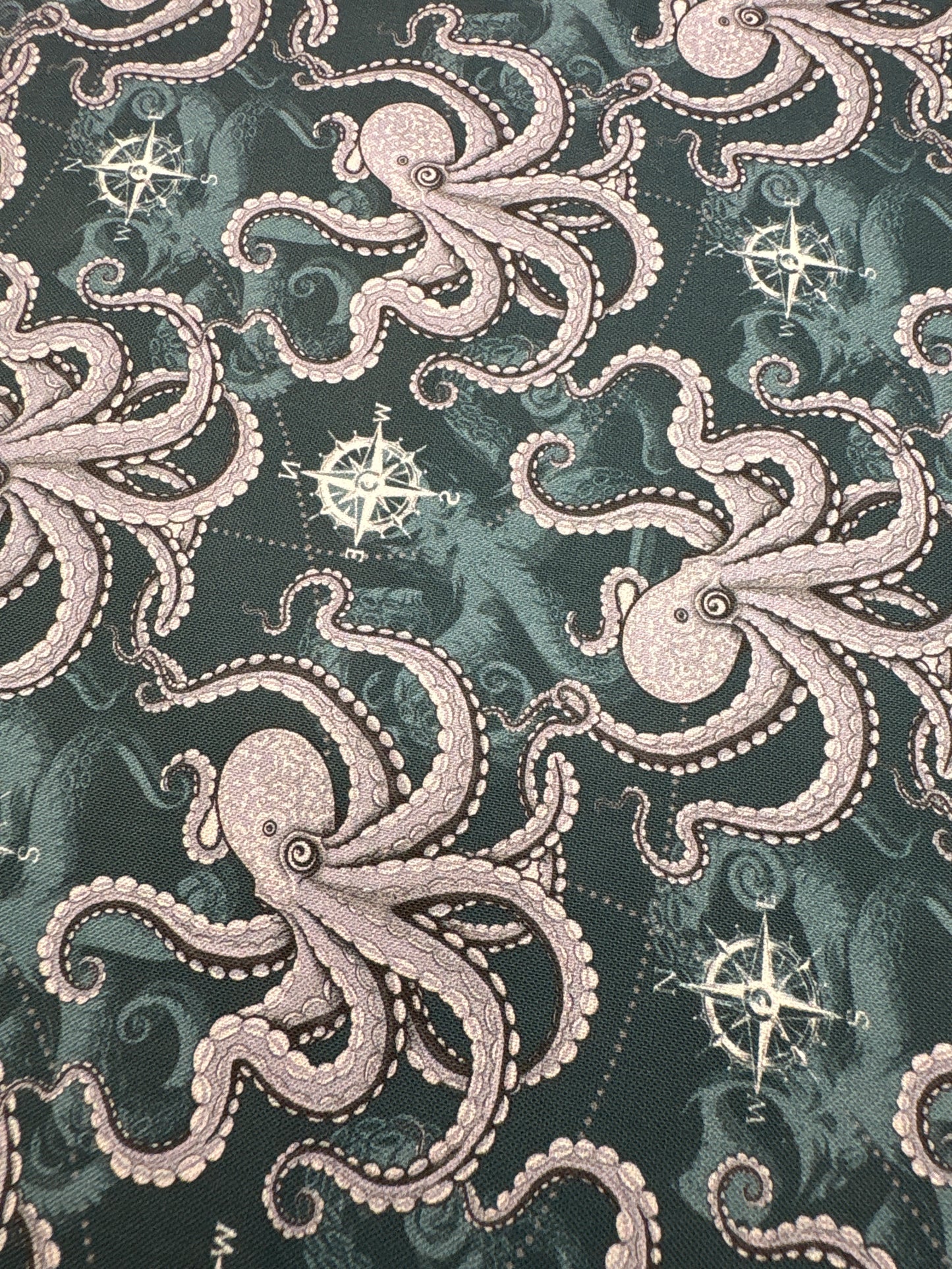 Sail across the sea Octopus fabric