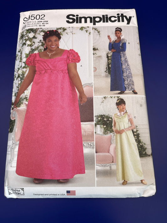 Simplicity 20w-28w sewing pattern