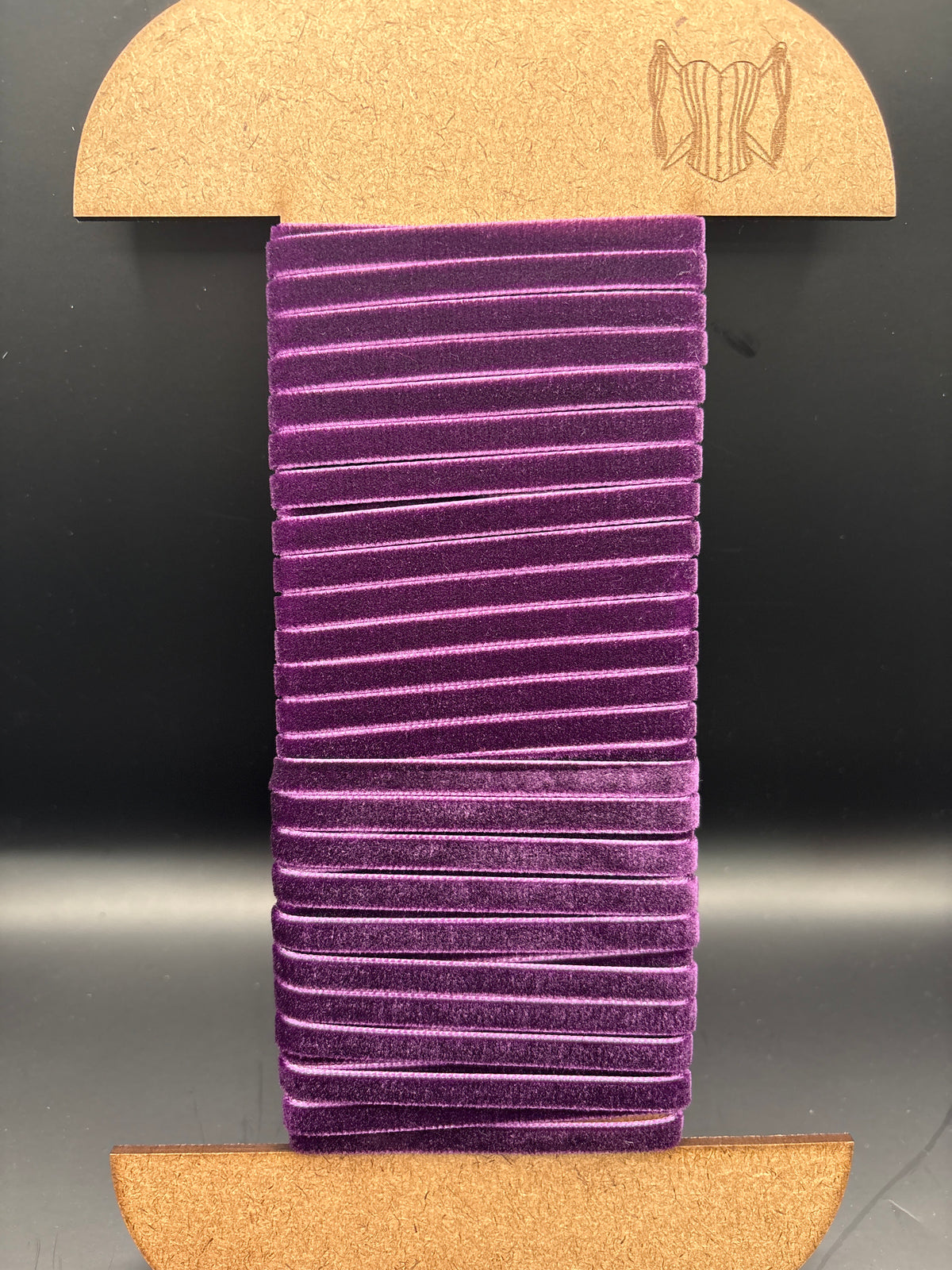Plum velvet ribbon 7mm