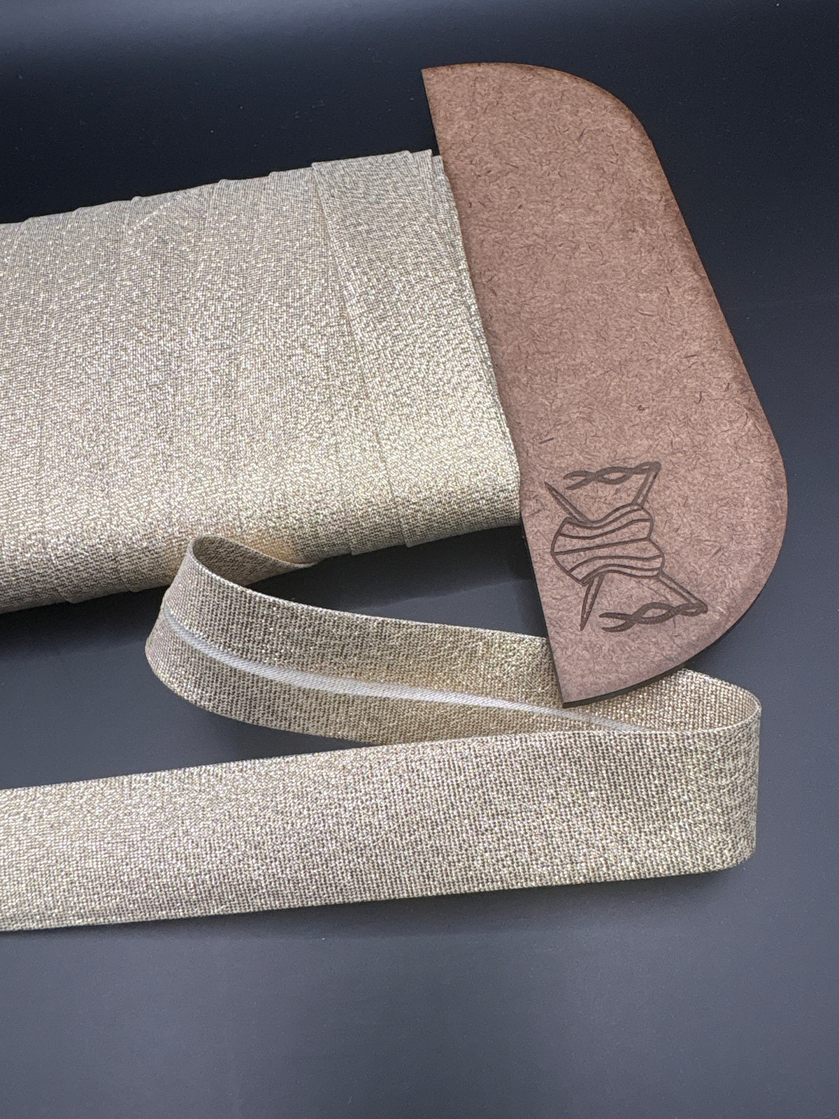 Bias Binding Metallic gold