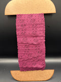 Maroon flower stretch lace