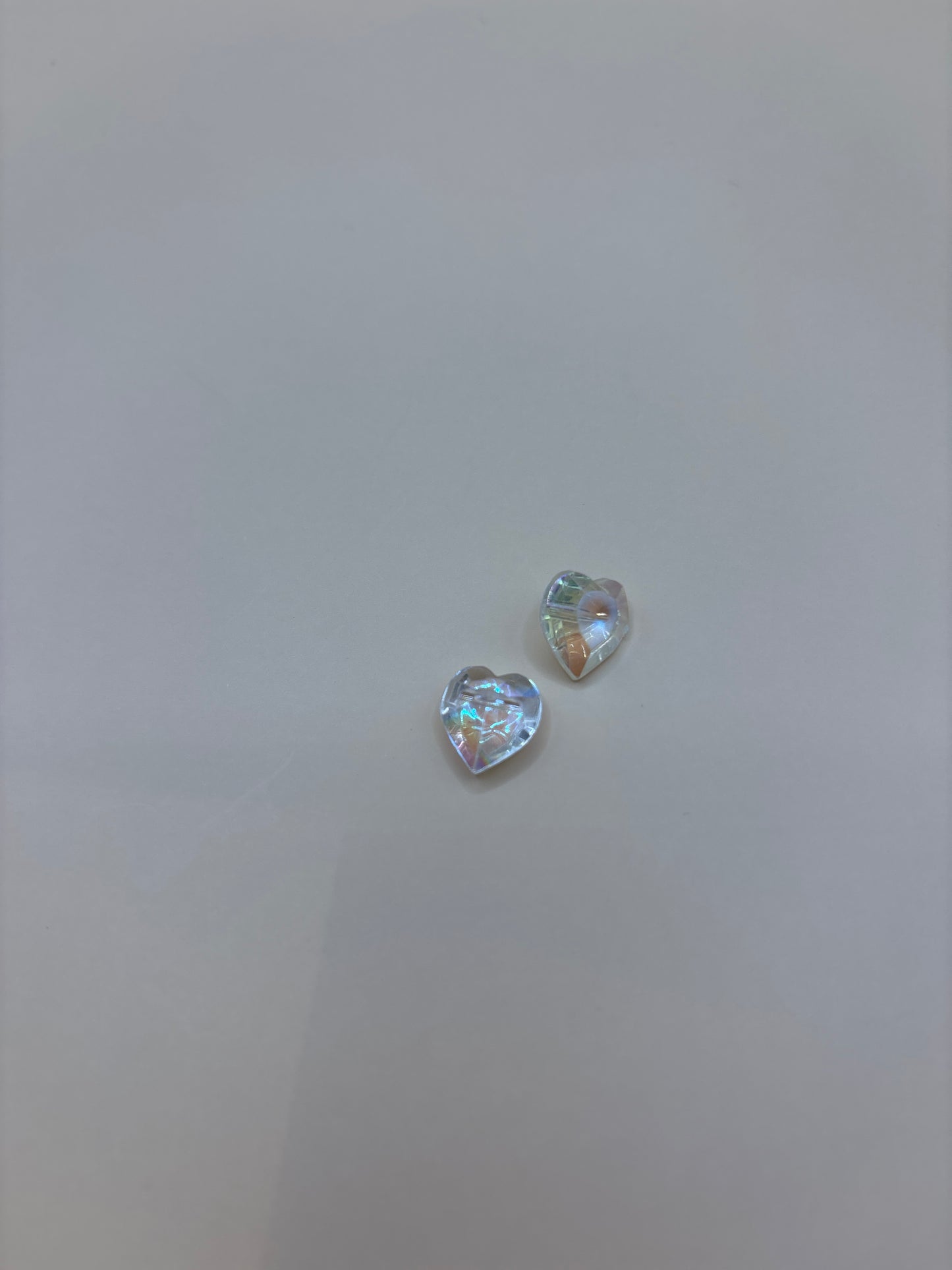 Small Clear Heart shaped buttons