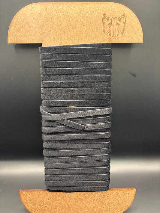 Black velvet ribbon 7mm