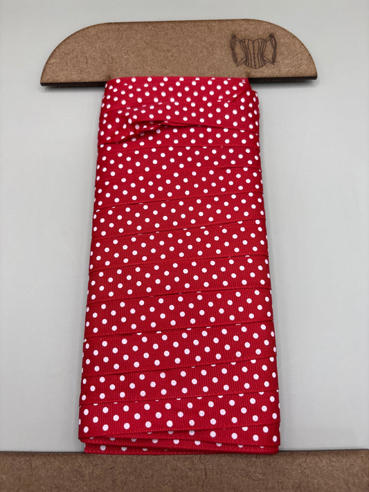 Red polka dot ribbon