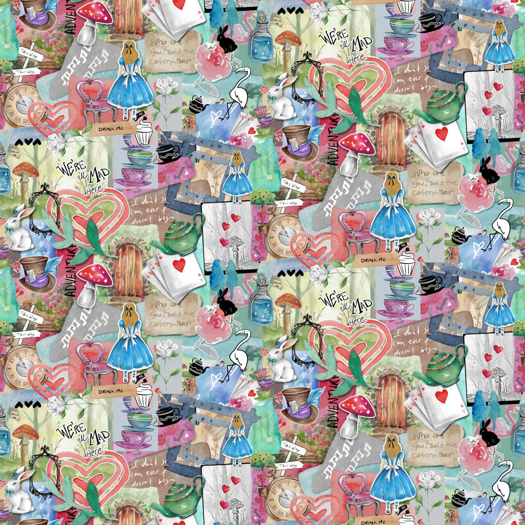 Alice Collage cotton fabric