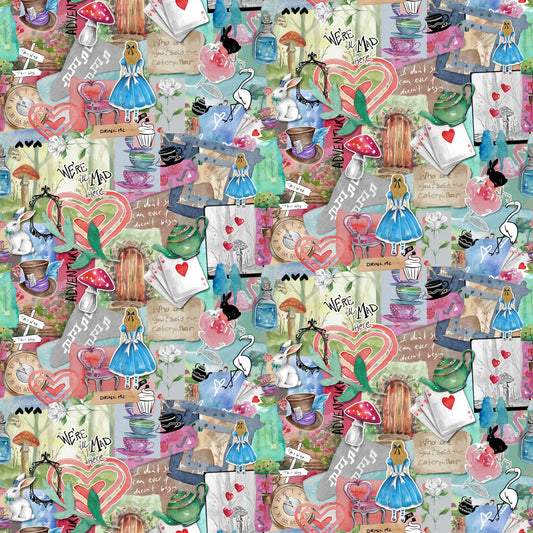 Alice Collage cotton fabric
