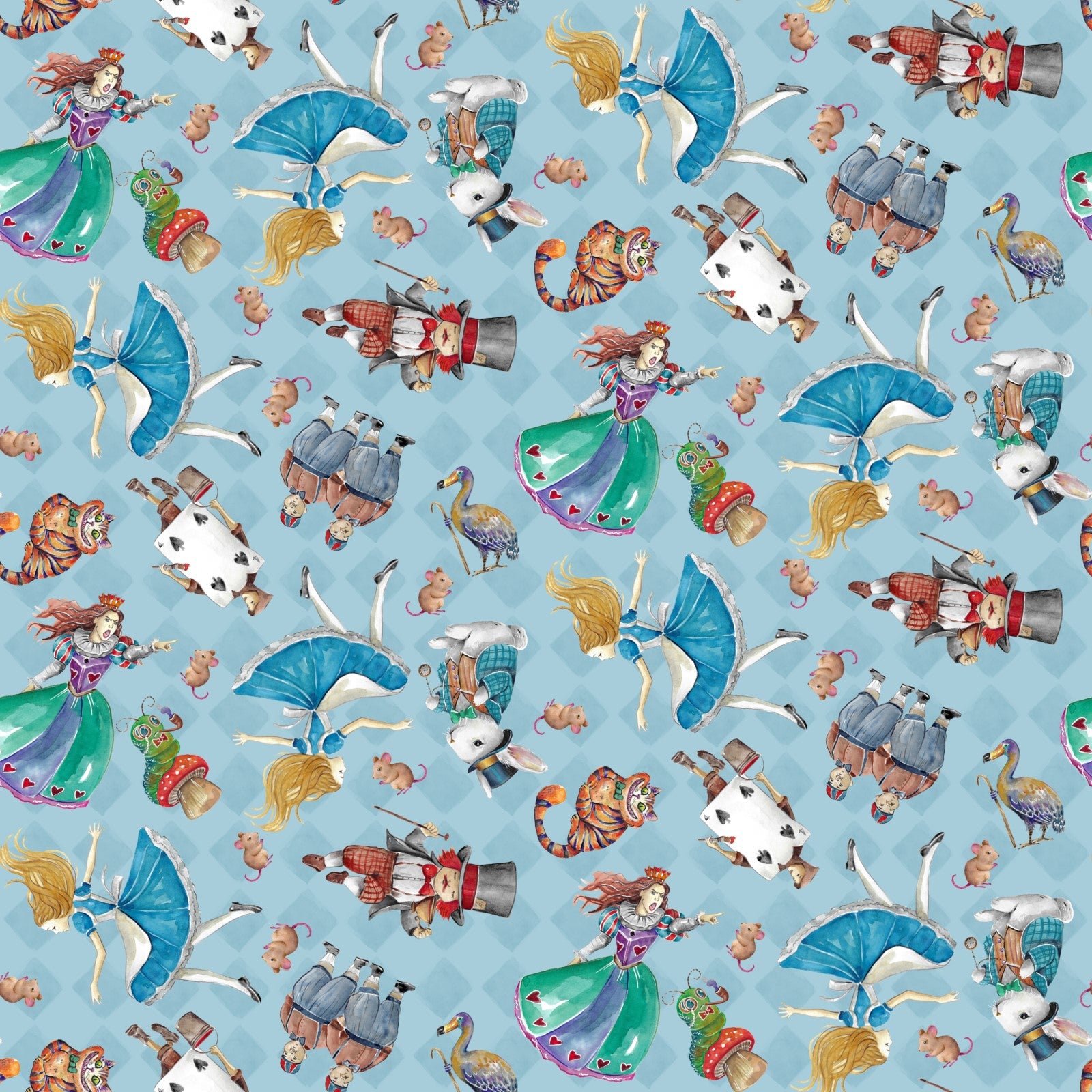 Alice Characters cotton fabric