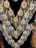 Fine lace motif with sequins