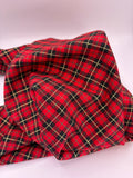 Tartan Metallic Cotton black  & red