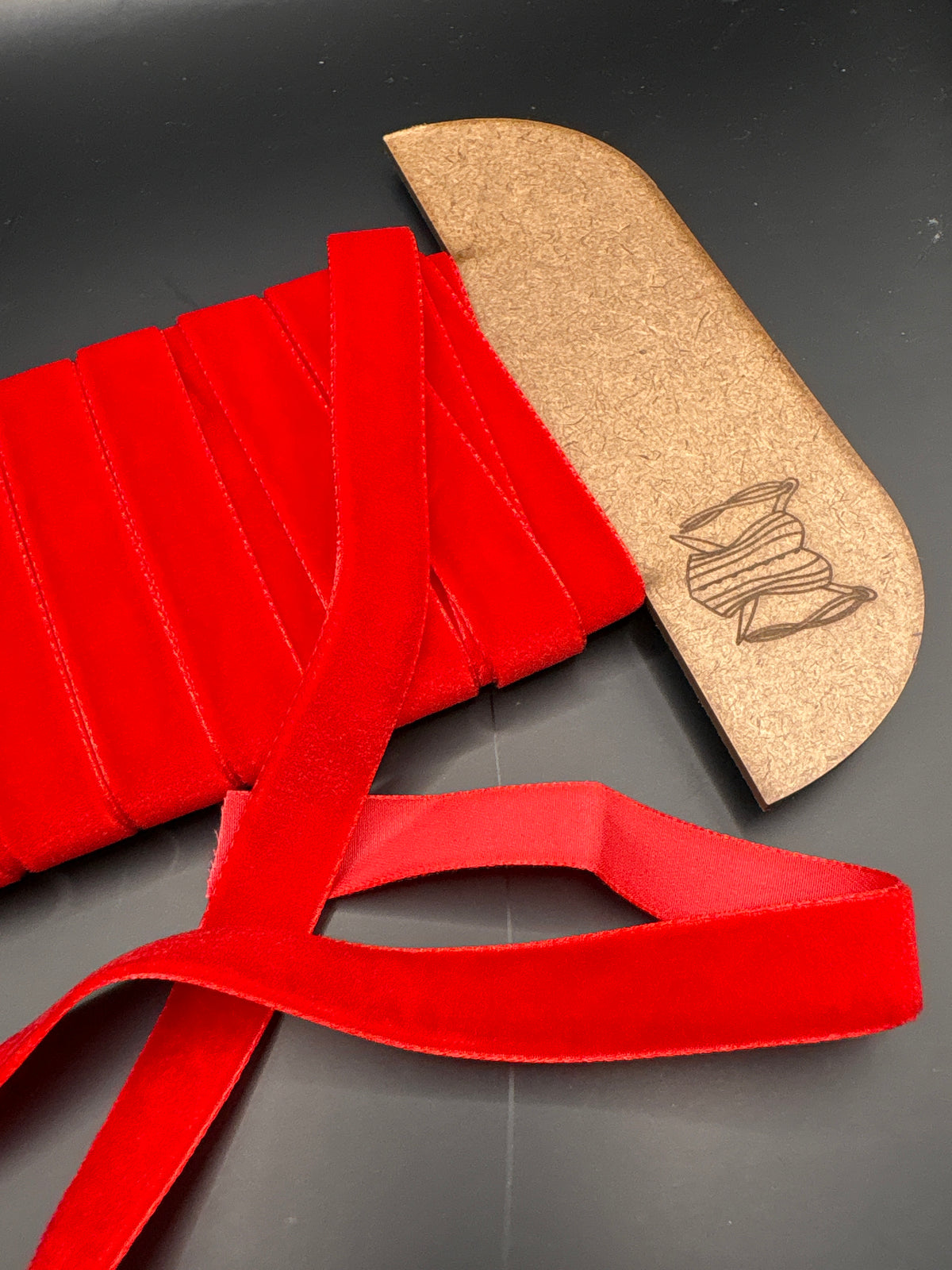Red velvet ribbon 16mm