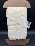 Cream nylon Daisy scalloped edge lace 35mm