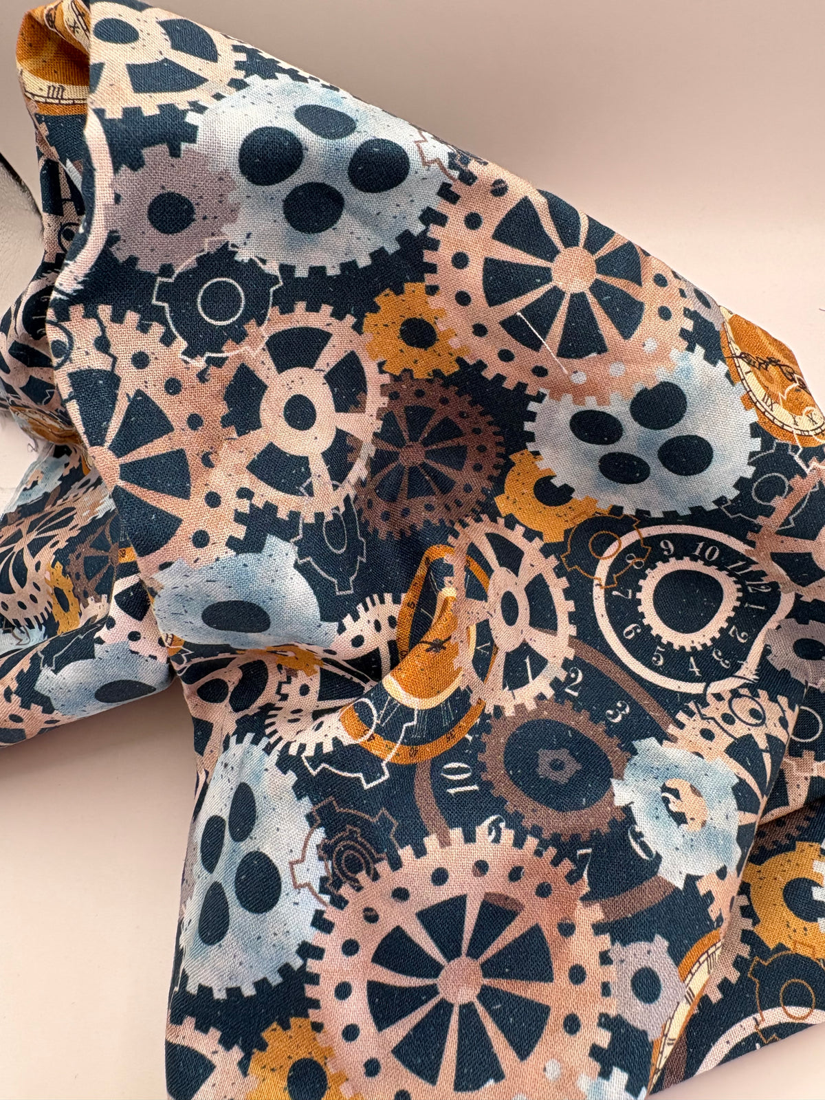 Steampunk Cogs and Clocks cotton fabric