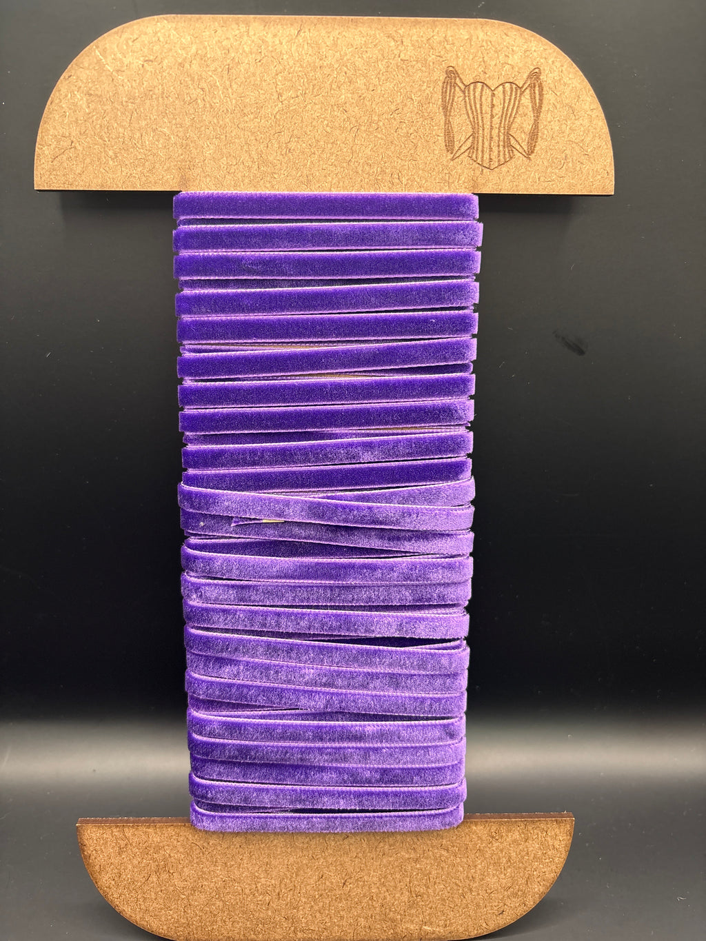 Violet velvet ribbon 7mm