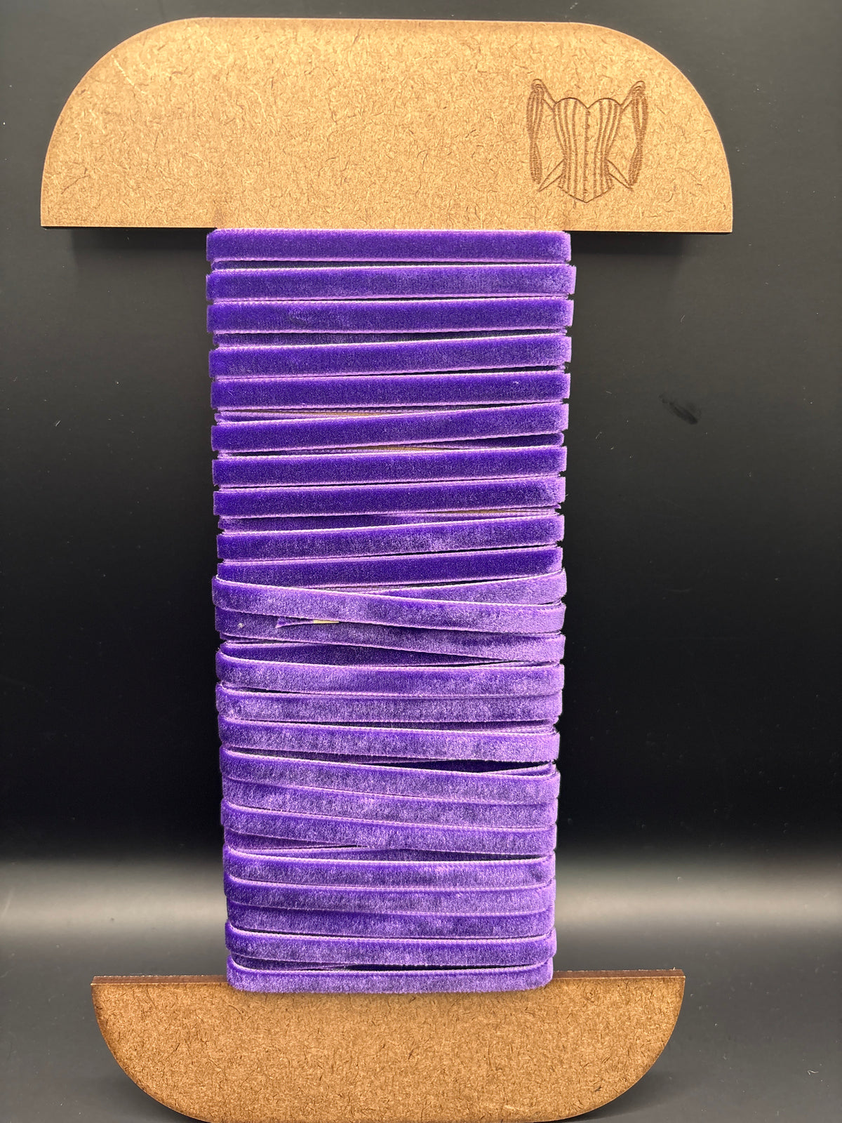 Violet velvet ribbon 7mm