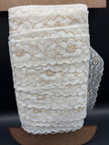 Ivory Floral Lace with Metallic gold
