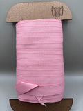 Candy pink soft herring bone webbing / ribbon