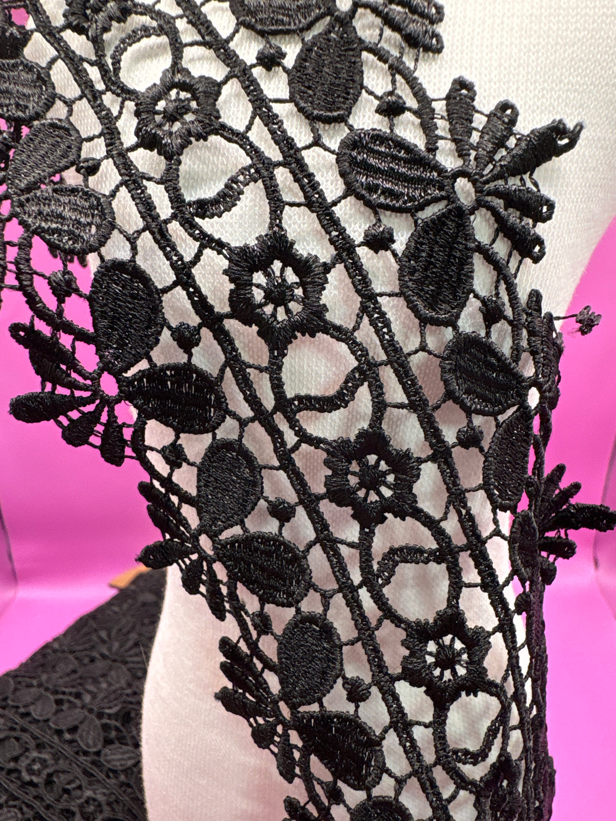 Black Guipure lace