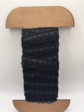 Black cotton lace with black ribbon