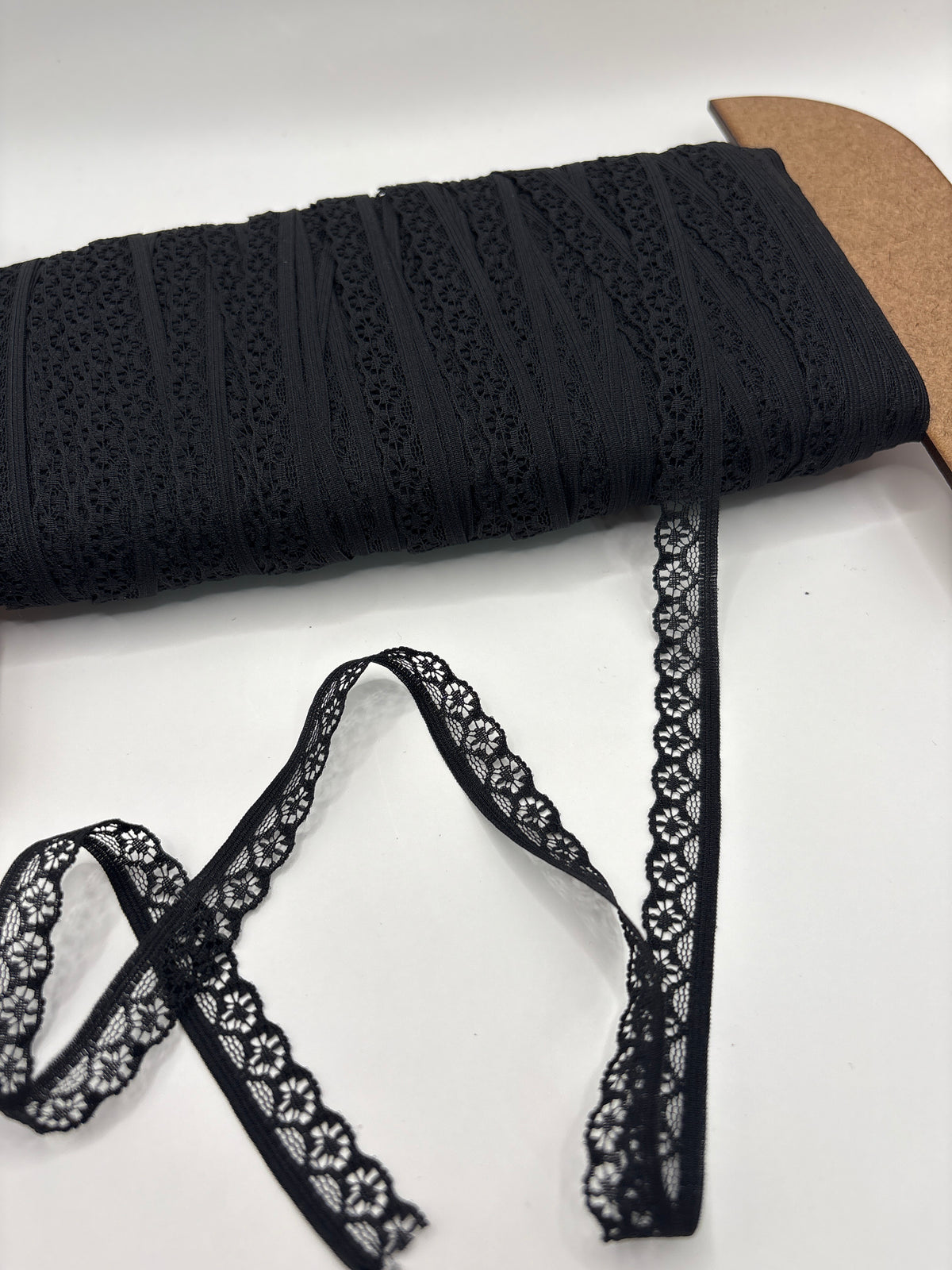 Black lace trim