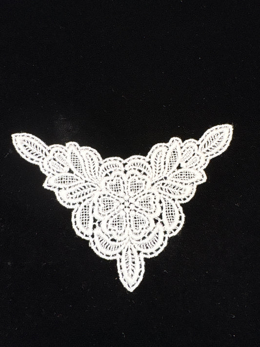 light ivory Guipure type floral motifs