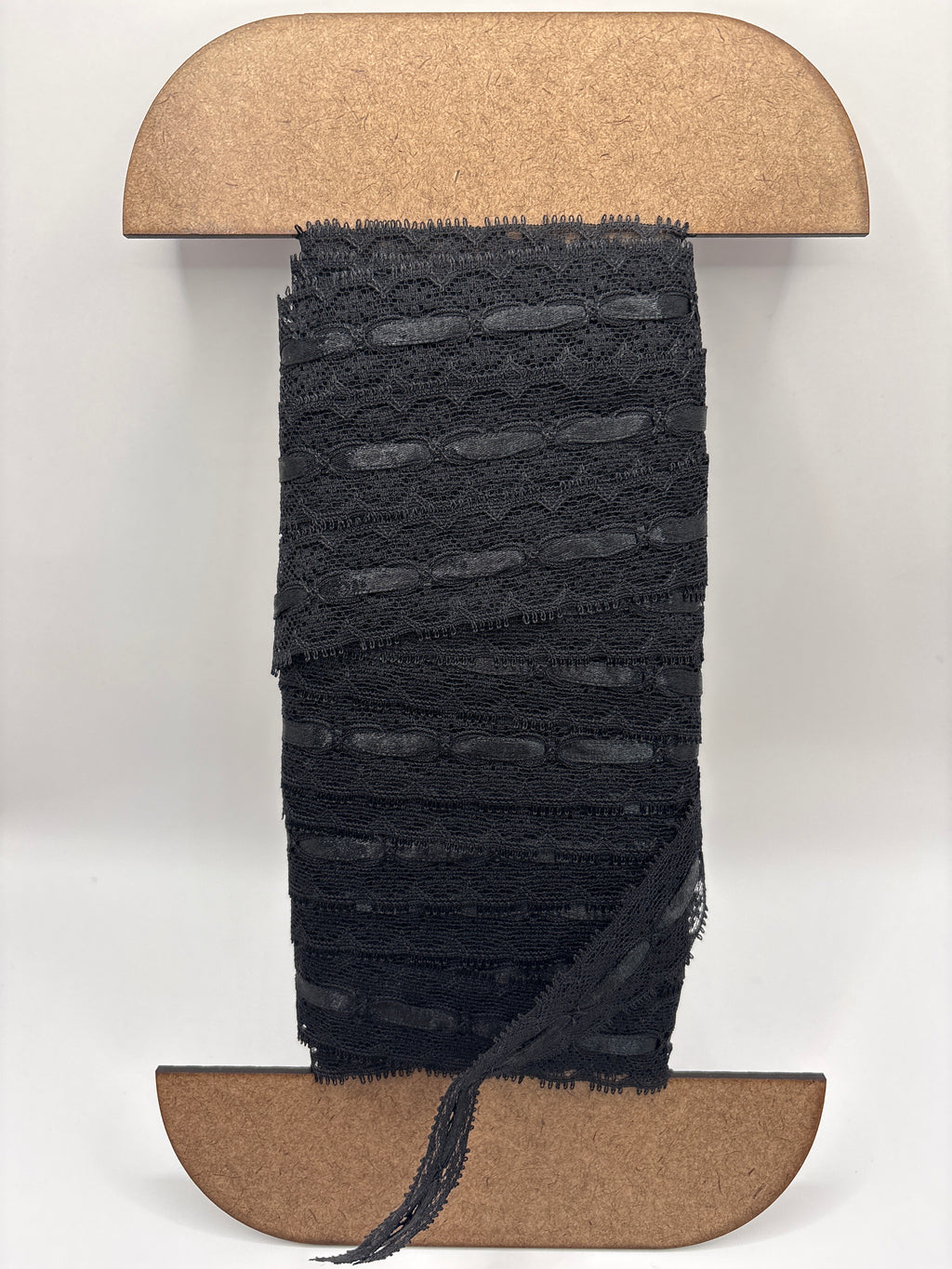 Black nylonlace with black ribbon