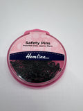 Safety pins assorted sizes black