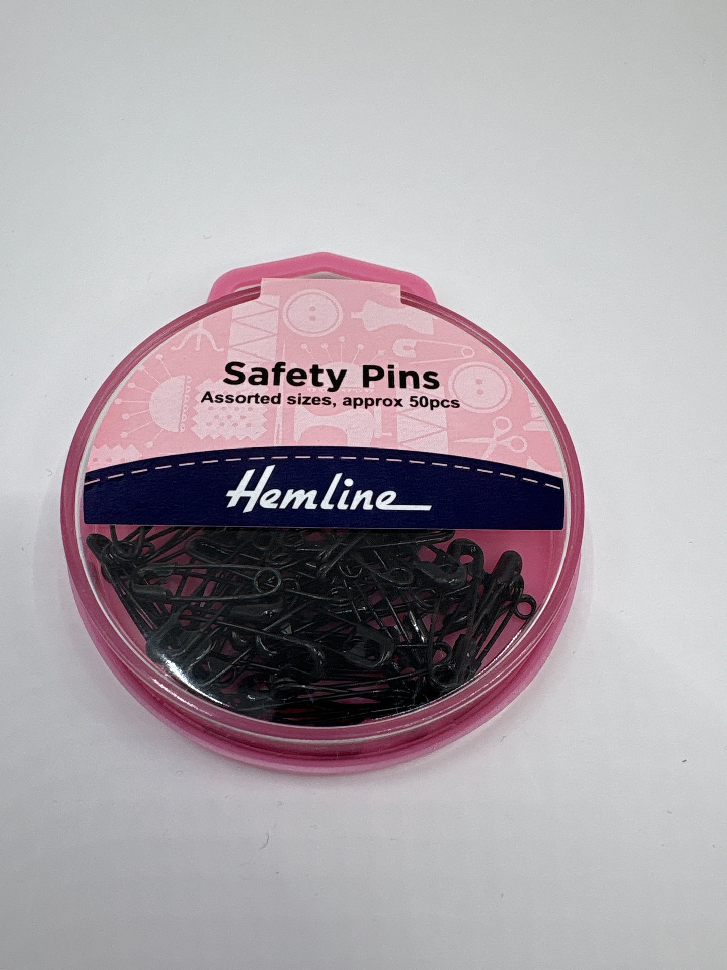 Safety pins assorted sizes black