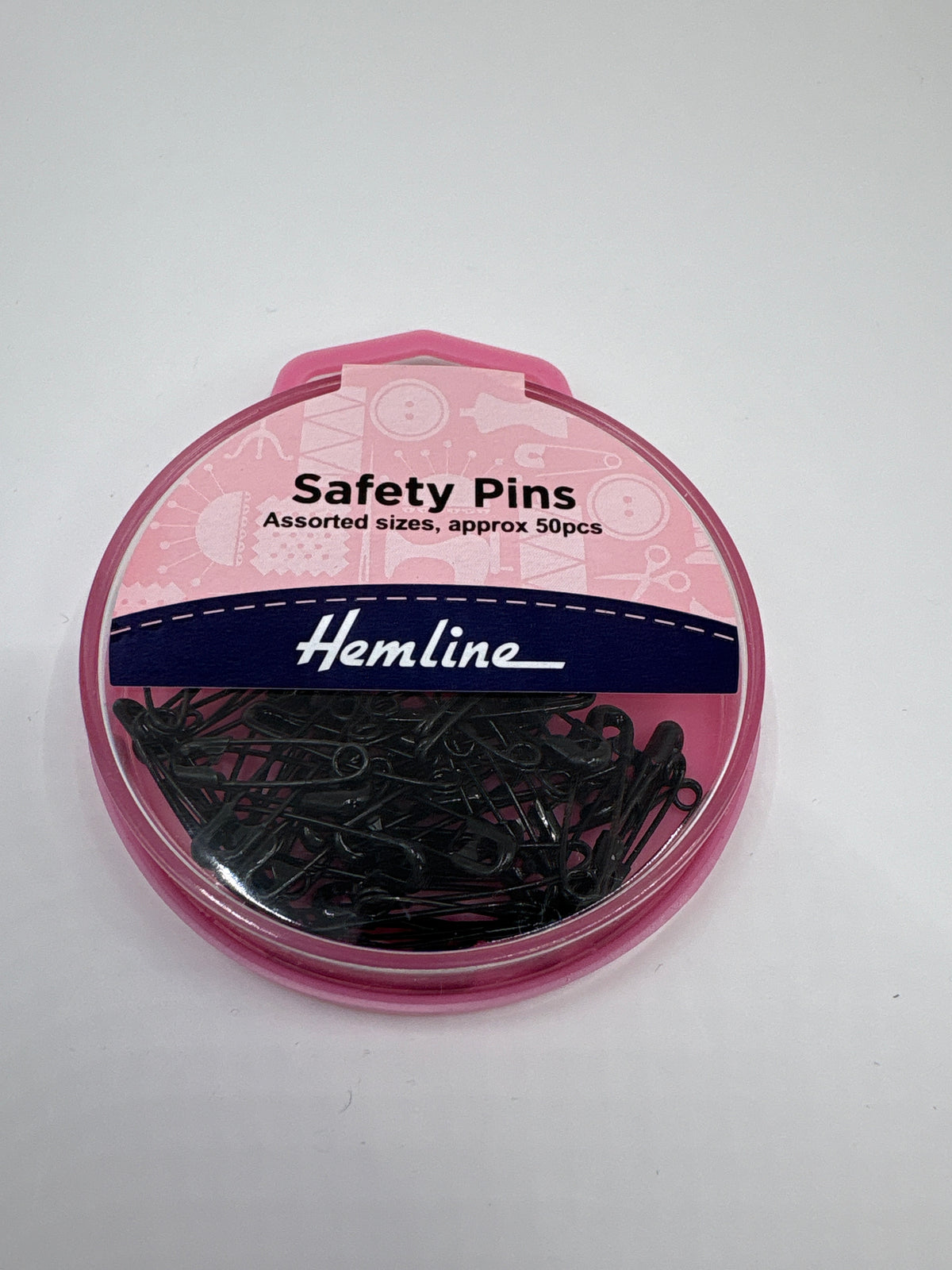 Safety pins assorted sizes black