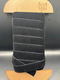 Grey black velvet ribbon 38mm