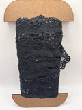 Black lace with beads
